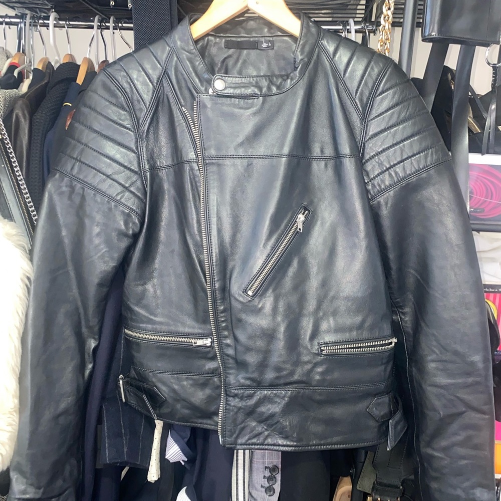 New BLK DNM motorcycle leather jacket.